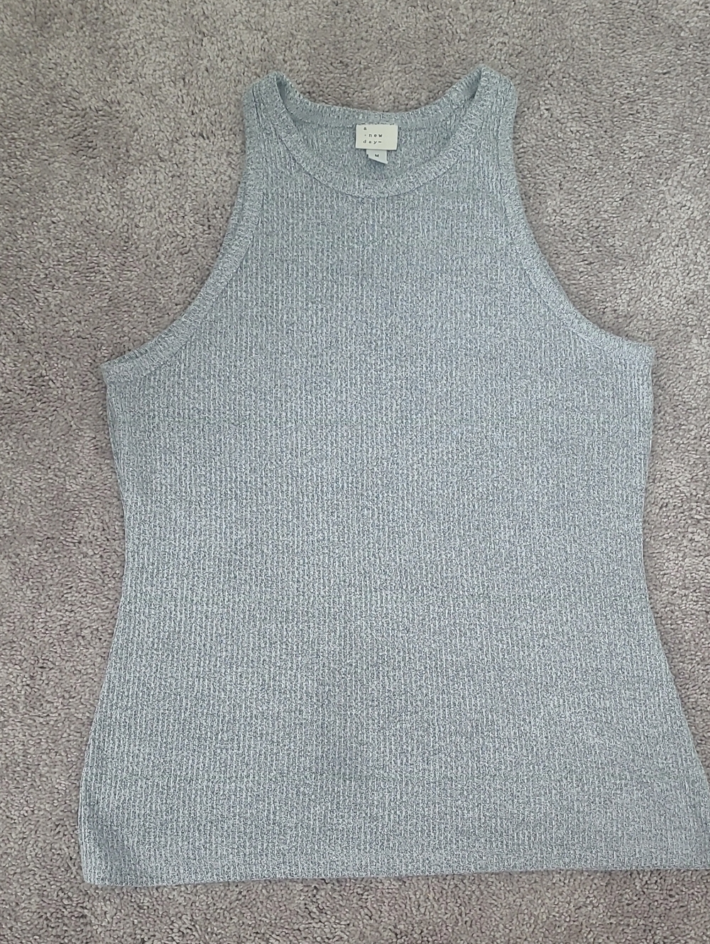 A New Day Light Gray Ribbed Tank